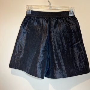 & other stories black high waisted shorts size 0